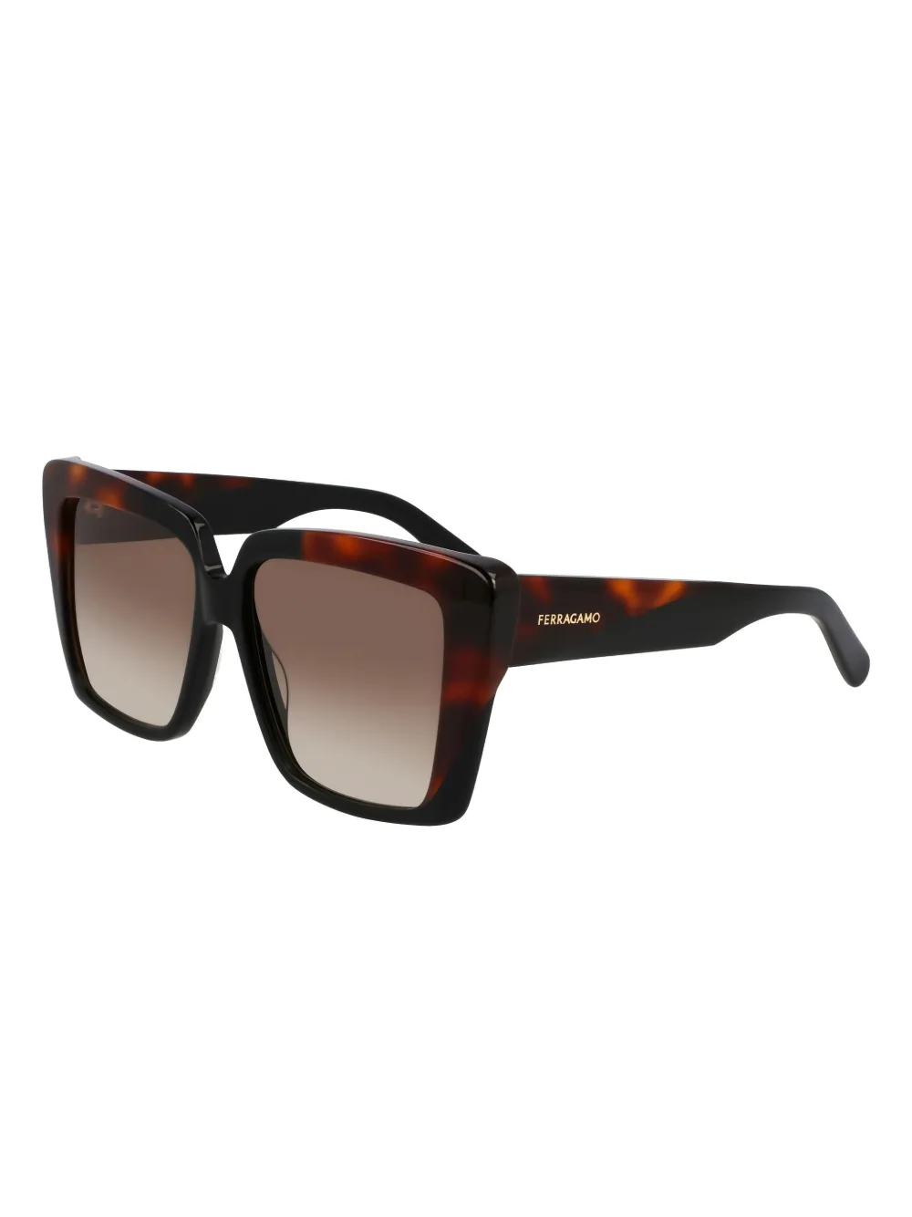 Ferragamo Eyewear square-frame sunglasses - Zwart