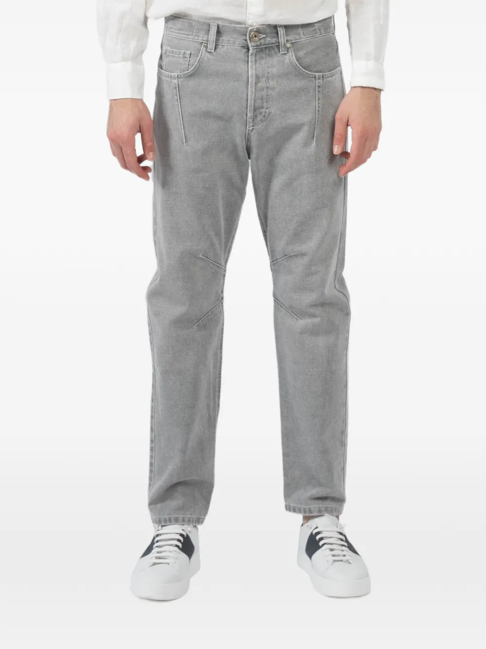 Eleventy Denim jeans met gedrapeerde voorkant Grijs