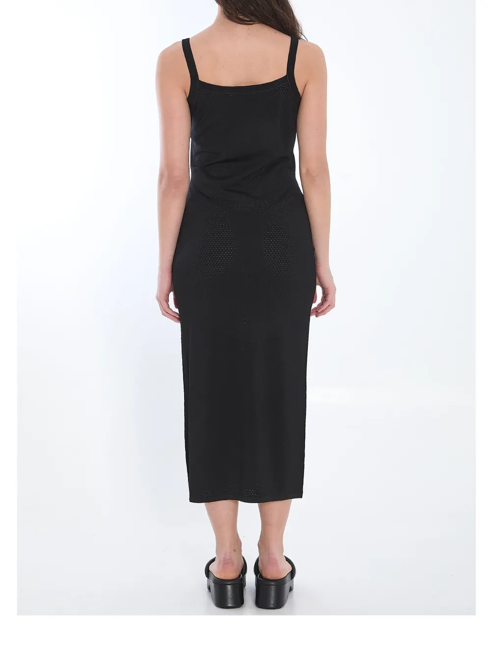 Alexander Wang Mesh jurk met 3D-logo Zwart