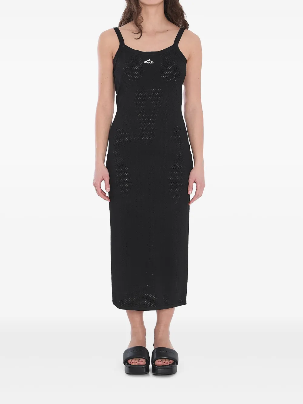 Alexander Wang 3D-logo mesh slip dress | Black | Image 1