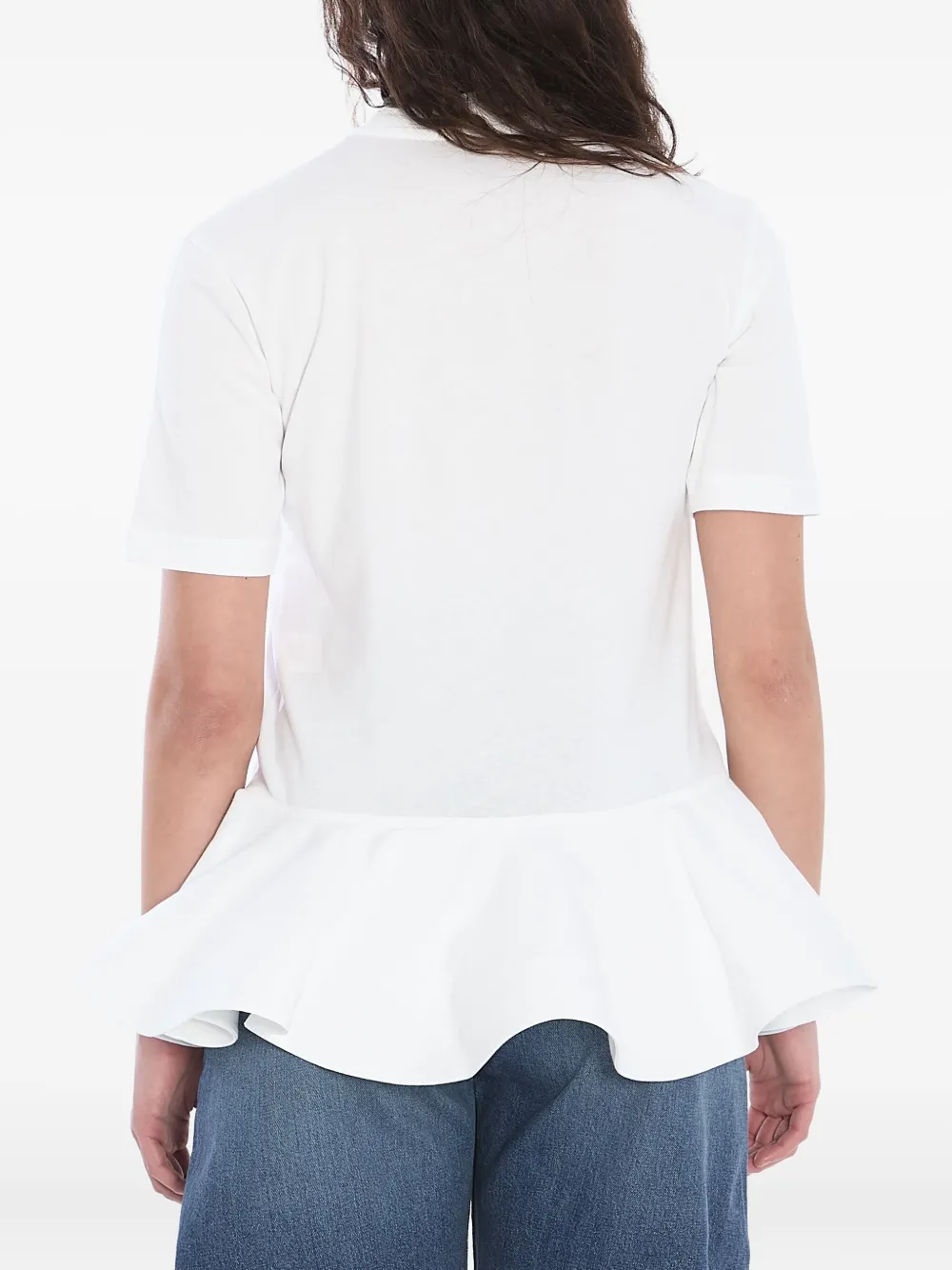 Tシャツ・カットソー Alaia Peplum T-Shirt ALAÏA WHITE PEPLUM T SHIRT |ALAÏA US