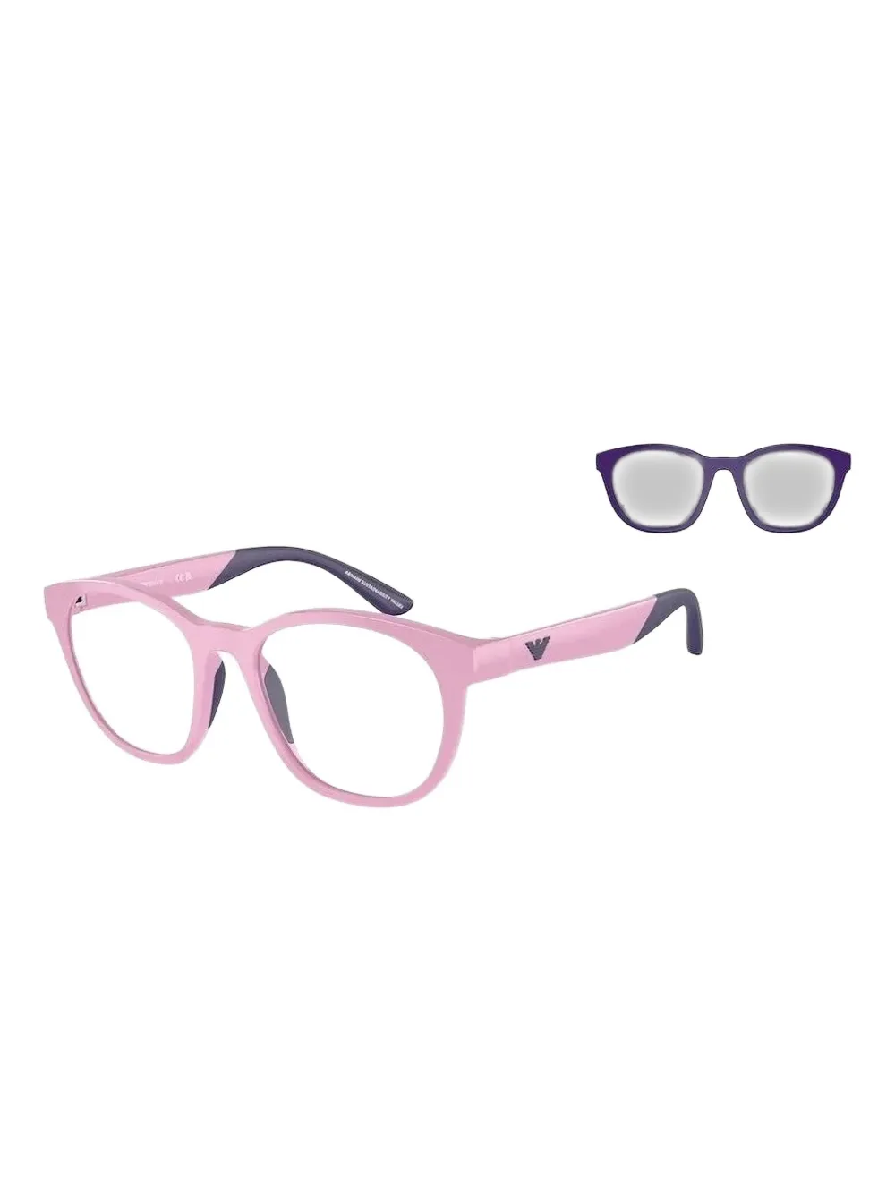 Emporio Armani round-frame glasses - Roze