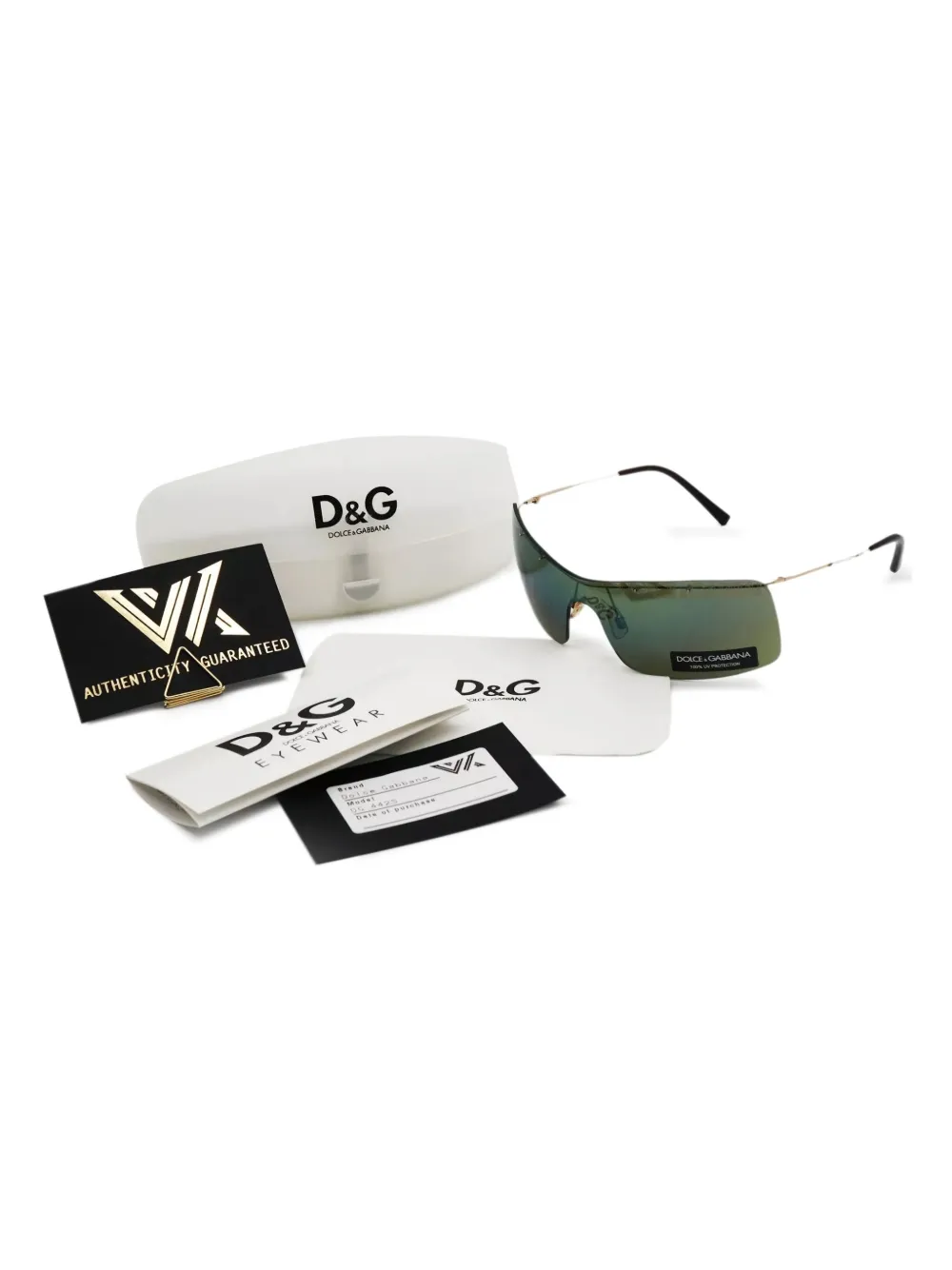 Dolce & Gabbana Eyewear Zonnebril met rechthoekig montuur Goud