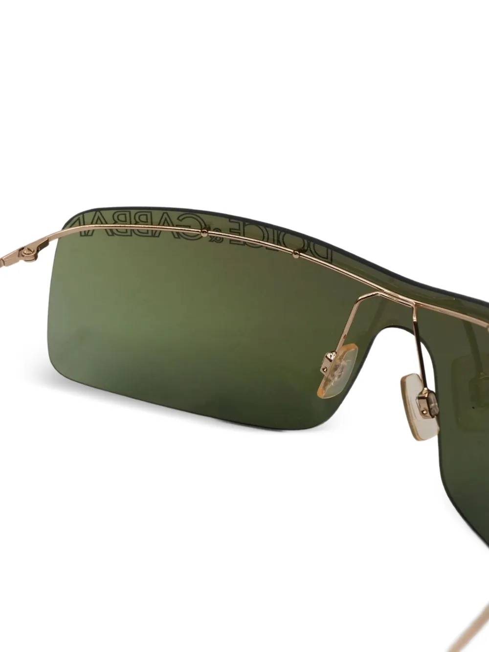 Dolce & Gabbana Eyewear Zonnebril met rechthoekig montuur Goud