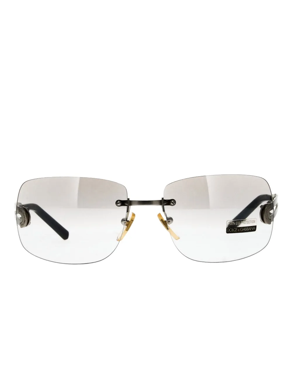 Dolce & Gabbana Eyewear square-logo sunglasses - Argento