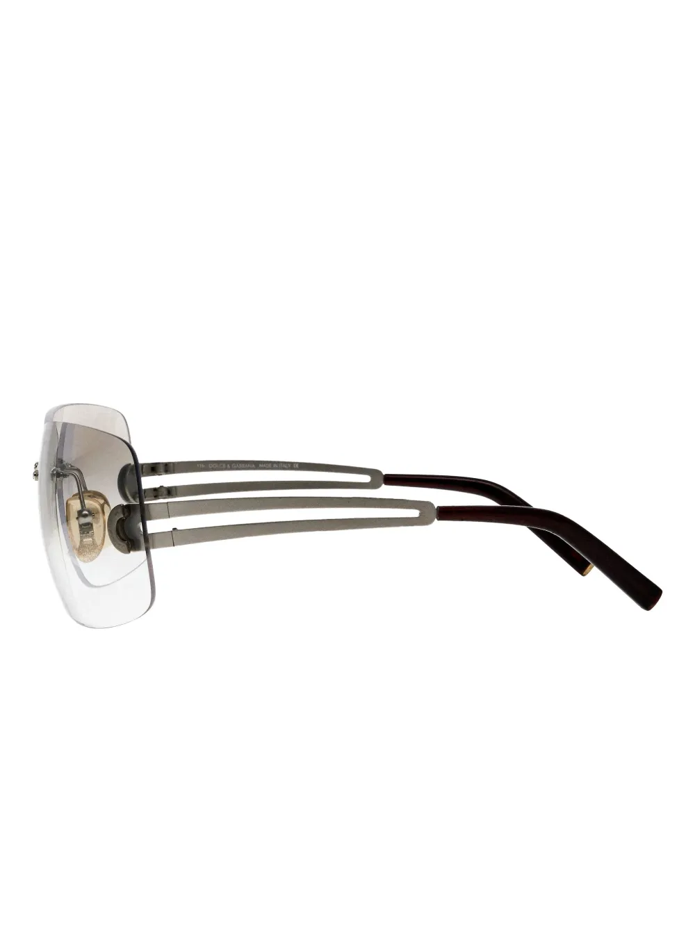 Dolce & Gabbana Eyewear Zonnebril met vierkant logo Zilver