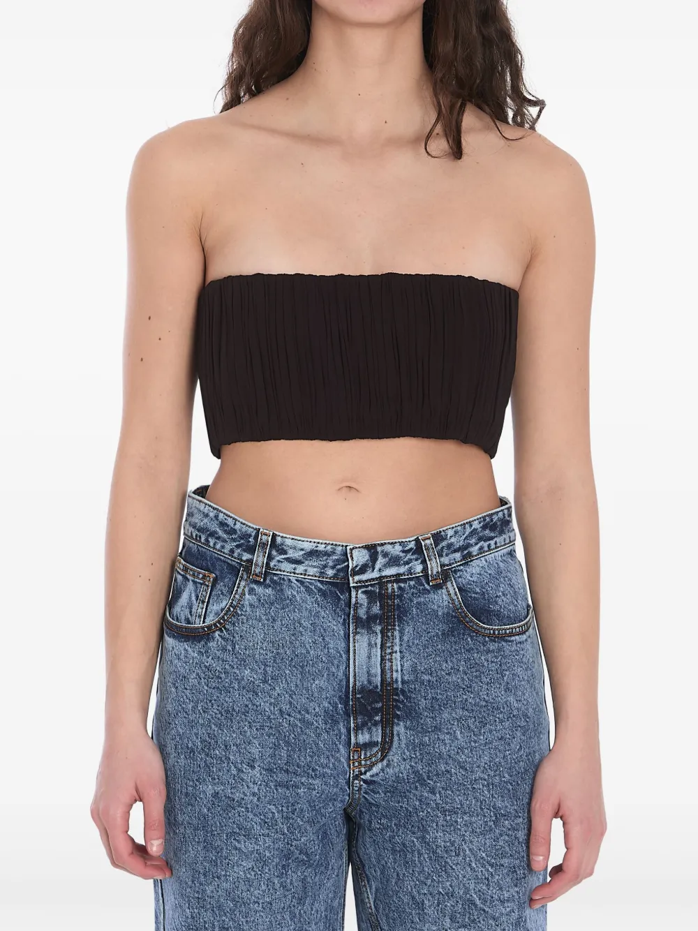 Alaïa pleated top | Brown | Image 1