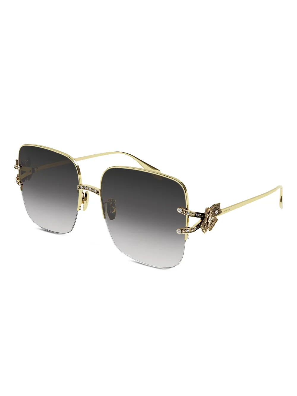 Alexander McQueen Eyewear Icons square-frame sunglasses | Gold | Image 1