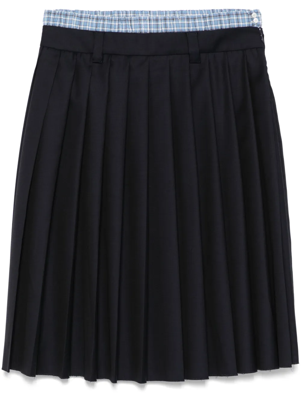 Miu Batavia geplooide midi-rok Blauw