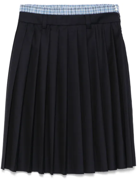 Miu Miu pleated batavia midi skirt