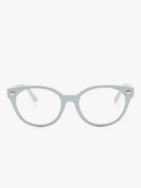 Versace Eyewear Medusa-embellished oval-frame glasses