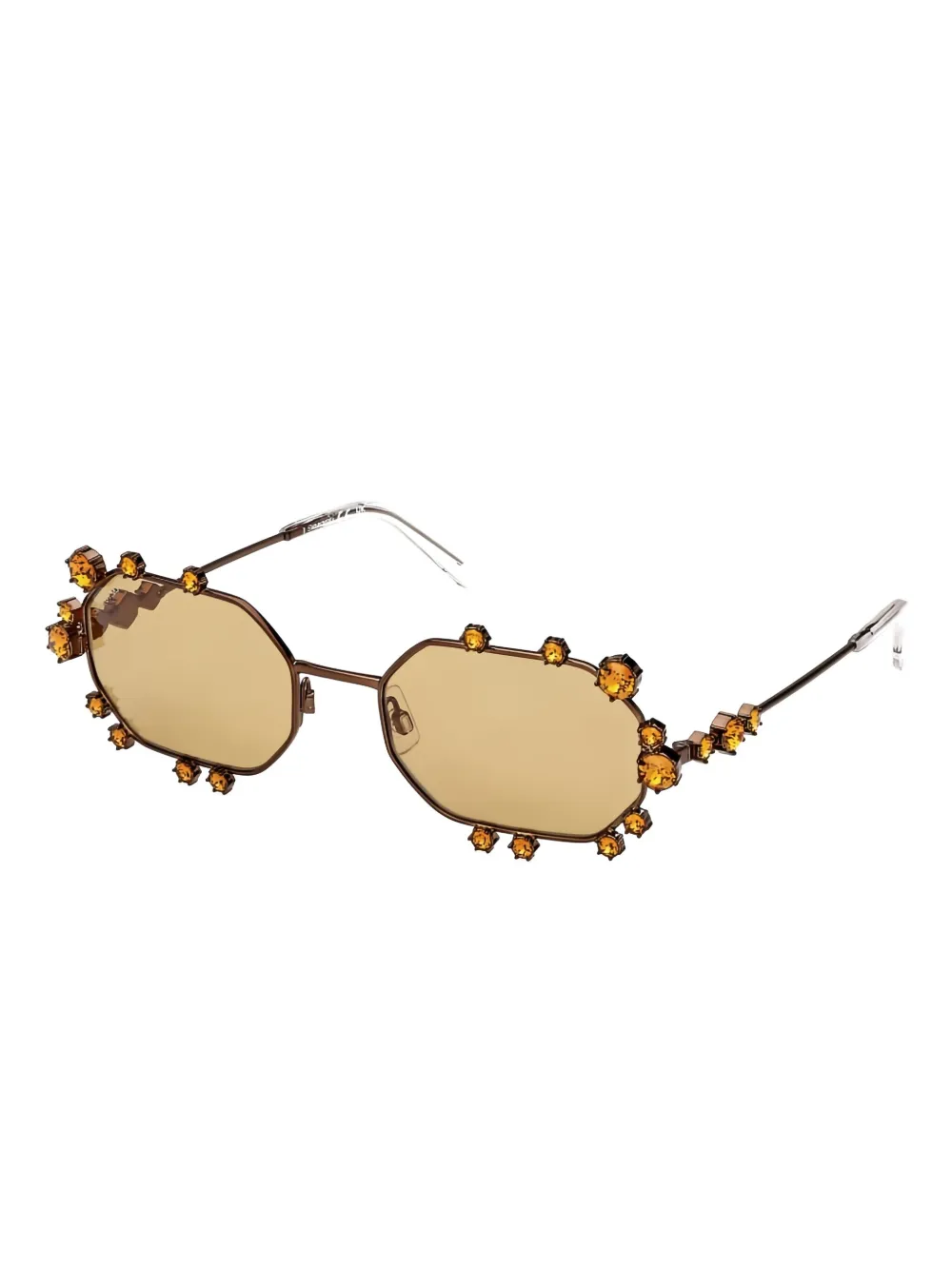 Swarovski Eyewear geometric embellished sunglasses - Marrone