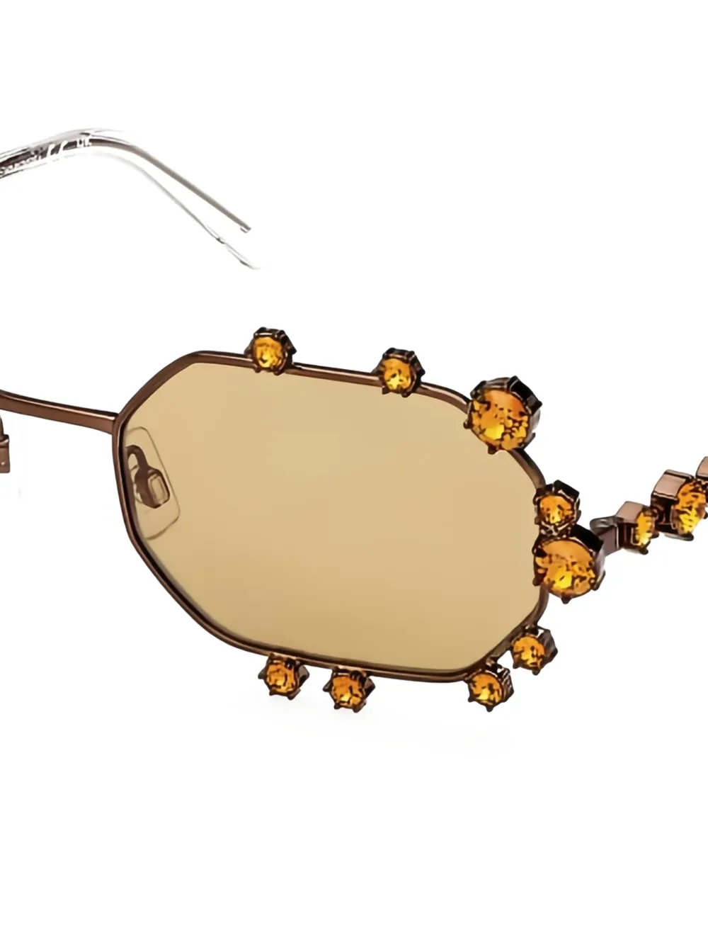 Swarovski Eyewear Verfraaide zonnebril met geometrisch montuur Bruin