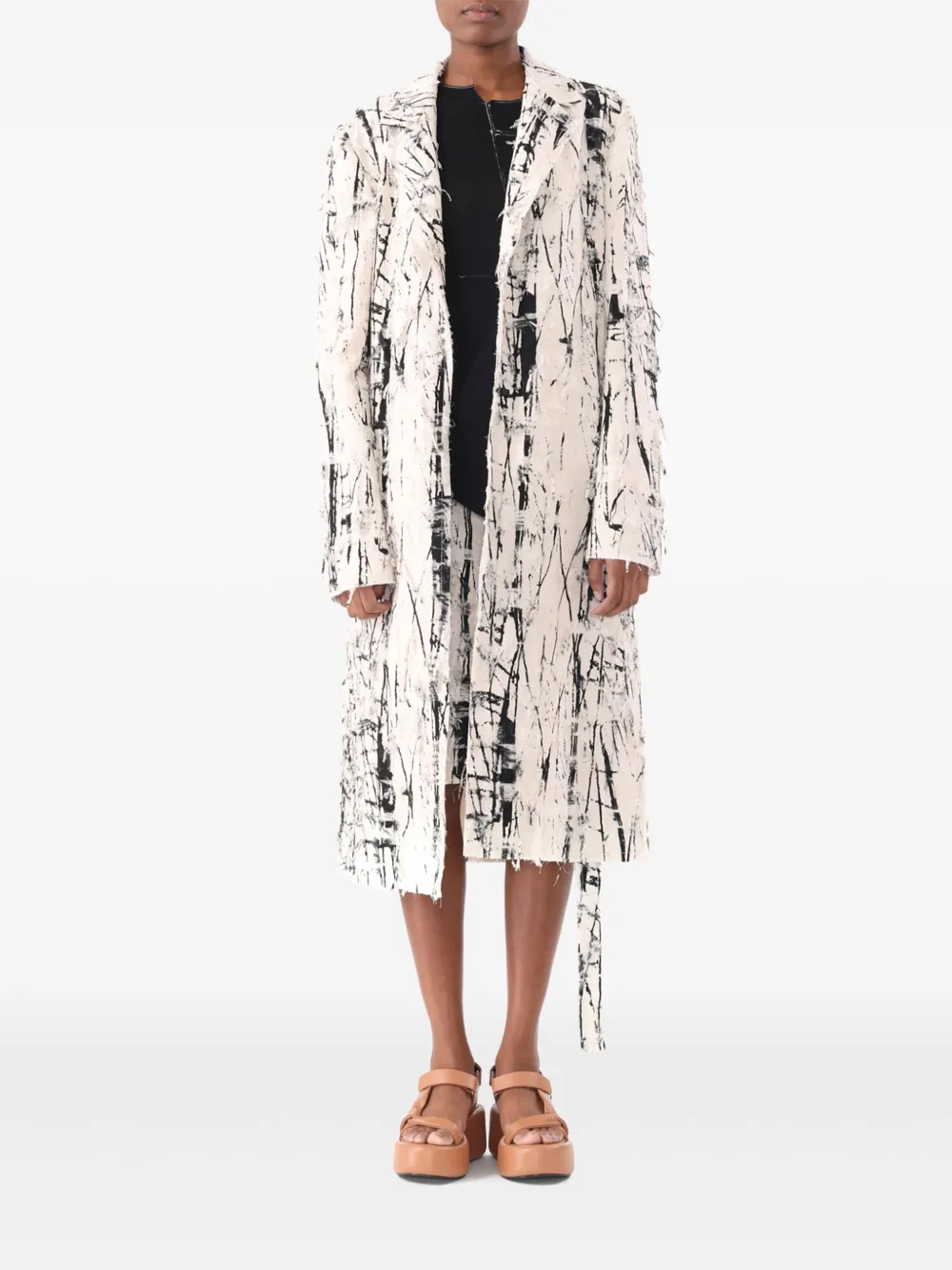 Calligraphy jacquard coat