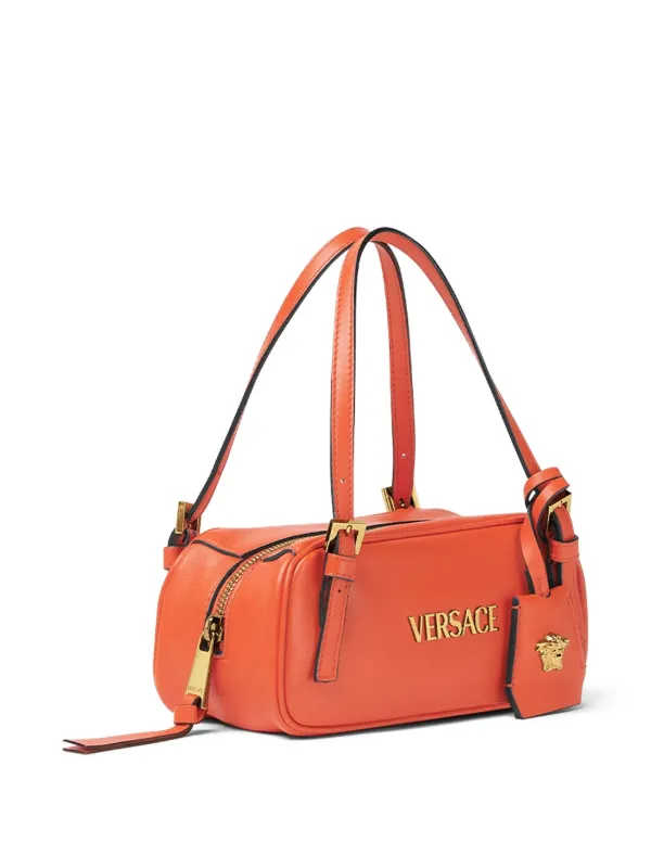 Versace Versace Tag Bowling Mini Bag | Orange | FARFETCH