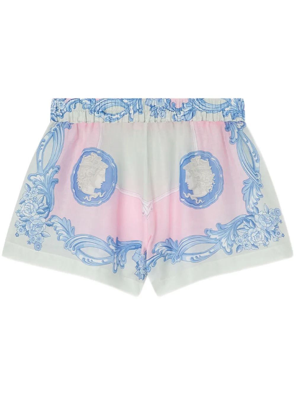 Versace Shorts met Barocco-print Wit