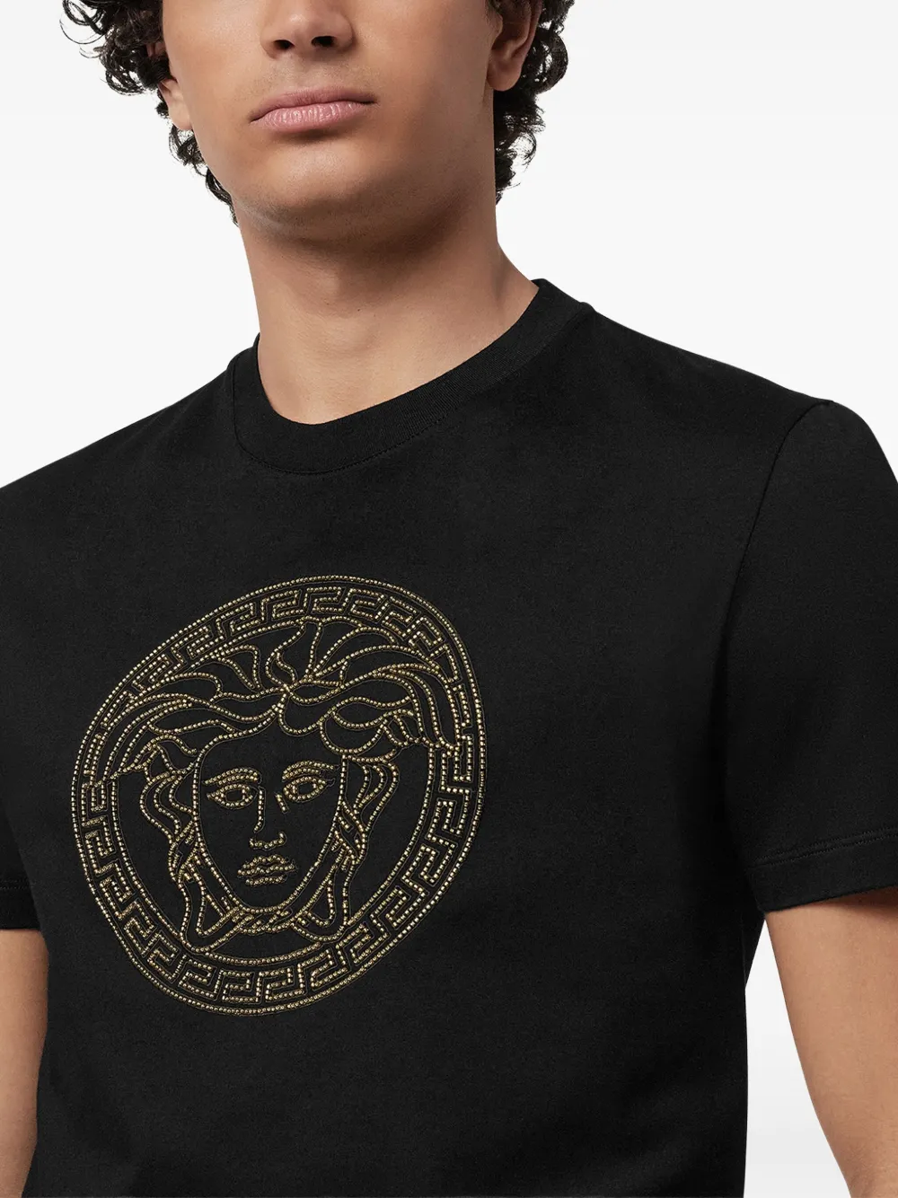 Versace T-Shirt mit Medusa-Applikation | T-Shirts & Trägershirts | Image 3