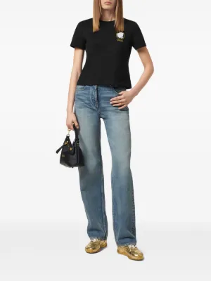 Tシャツ・カットソー VERSACE Women Tops 10180811A124971B000 Black Medusa Crop T-Shirt | VERSACE