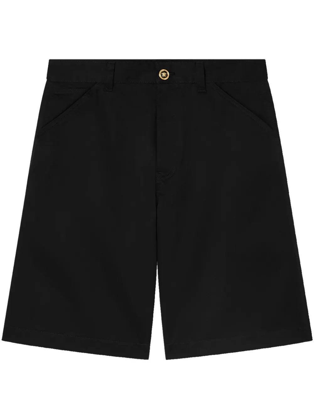 Versace Shorts met logopatch Zwart