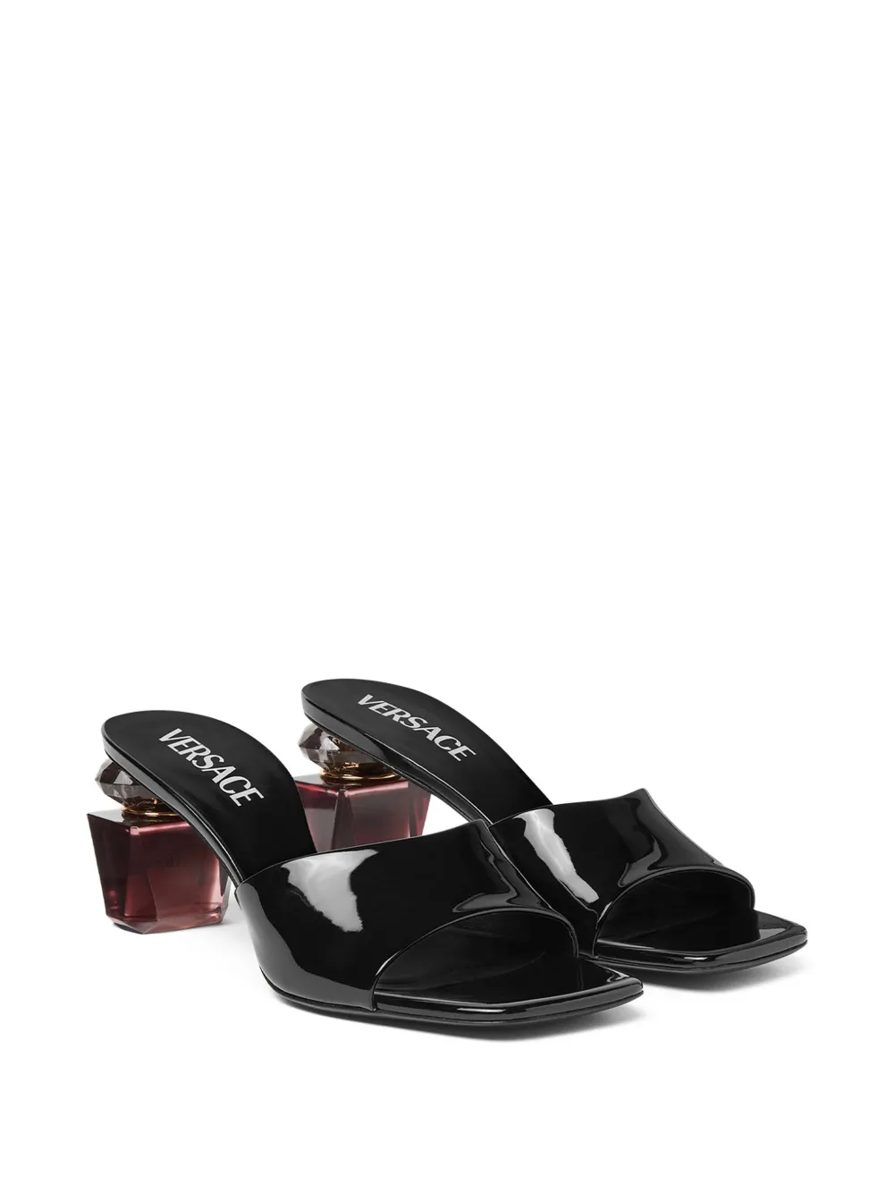 Versace 70mm leather mules Black