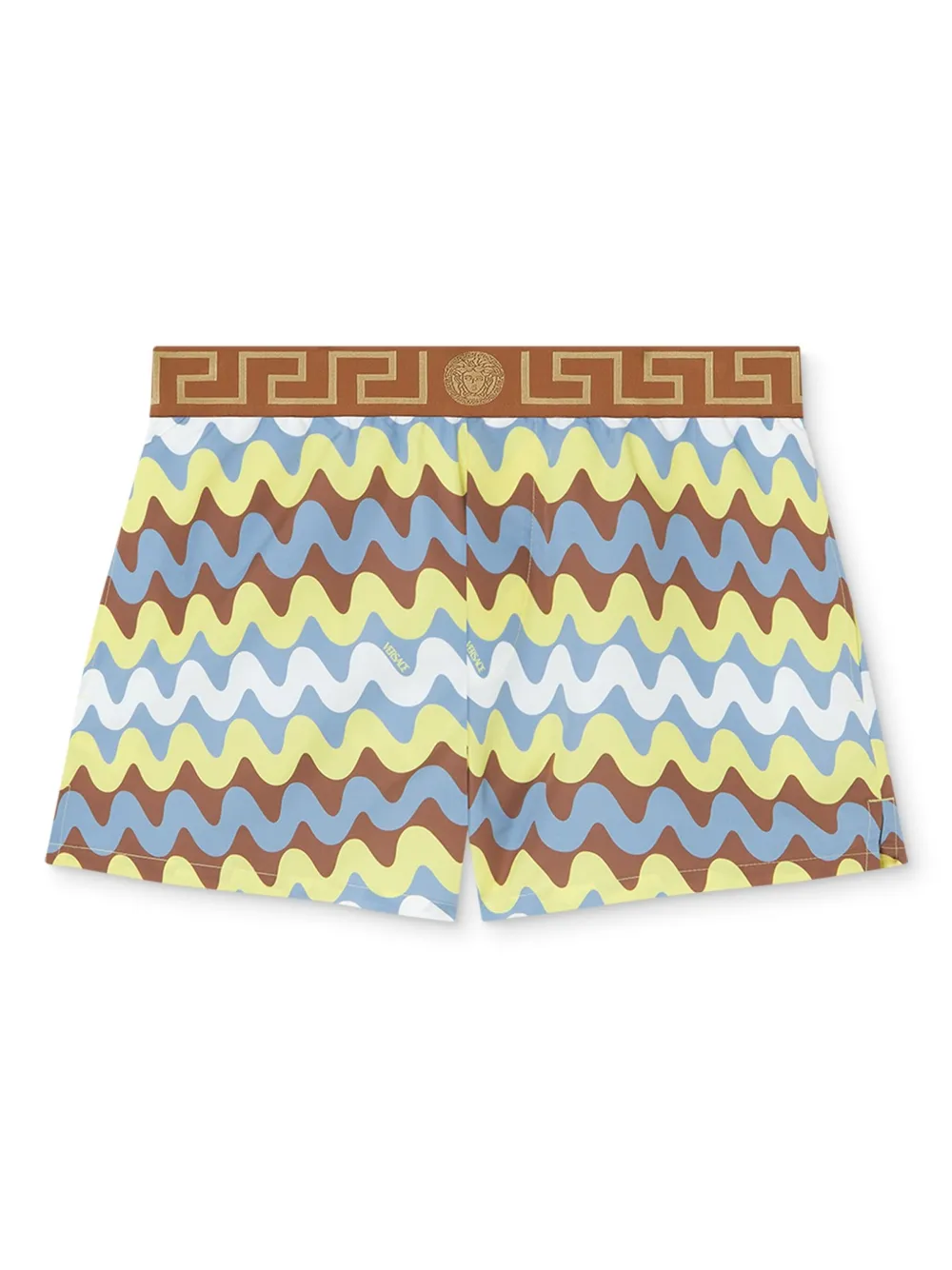 wave-print swim shorts