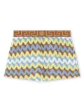 Versace Wave Greca Border swim shorts - Brown