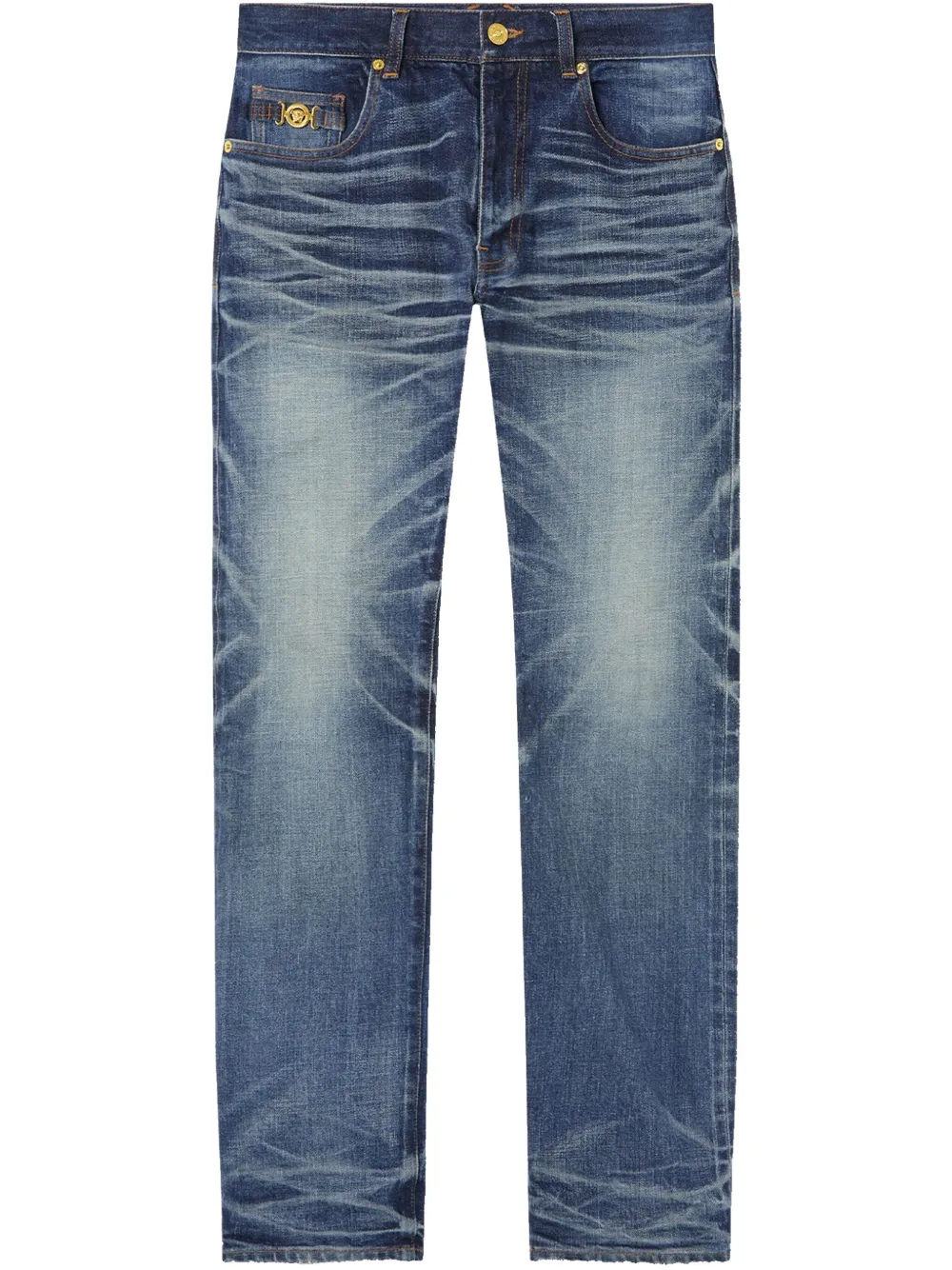 Versace Made in Japan skinny jeans Blauw