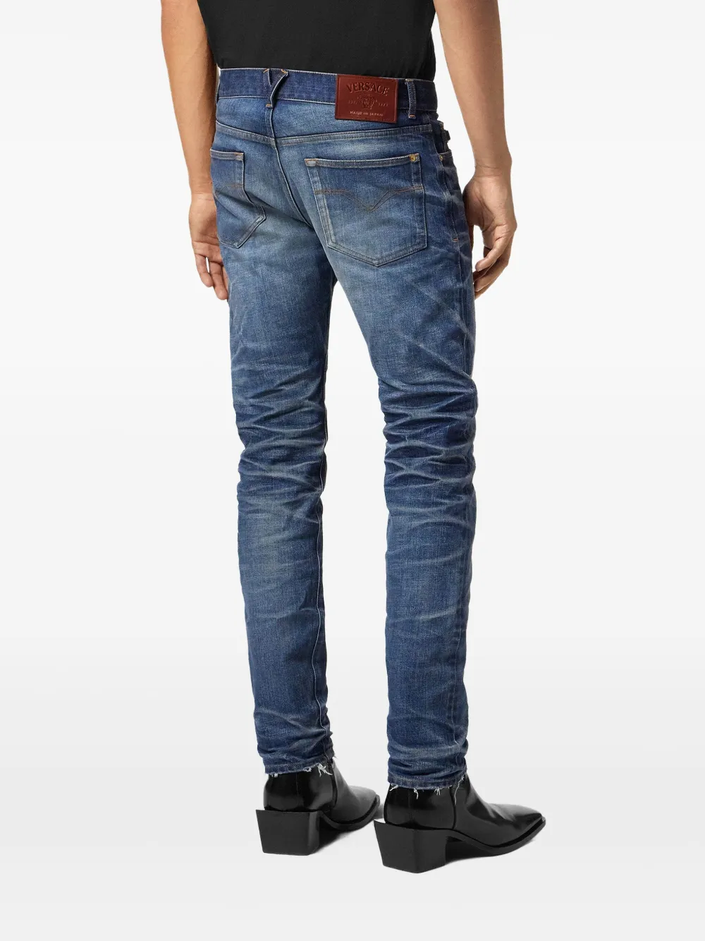 Versace Made in Japan skinny jeans Blauw