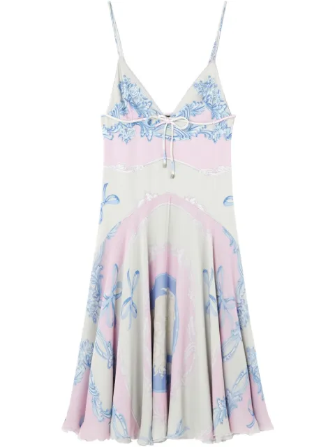 Versace Cameo silk midi dress