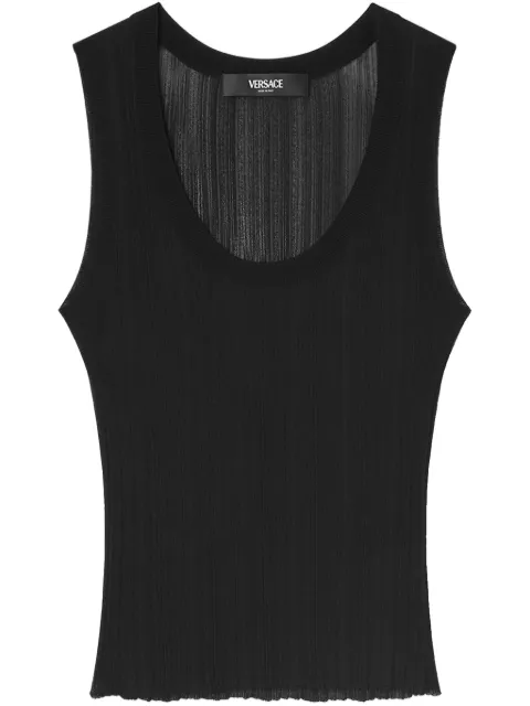 Versace ribbed-knit tank top