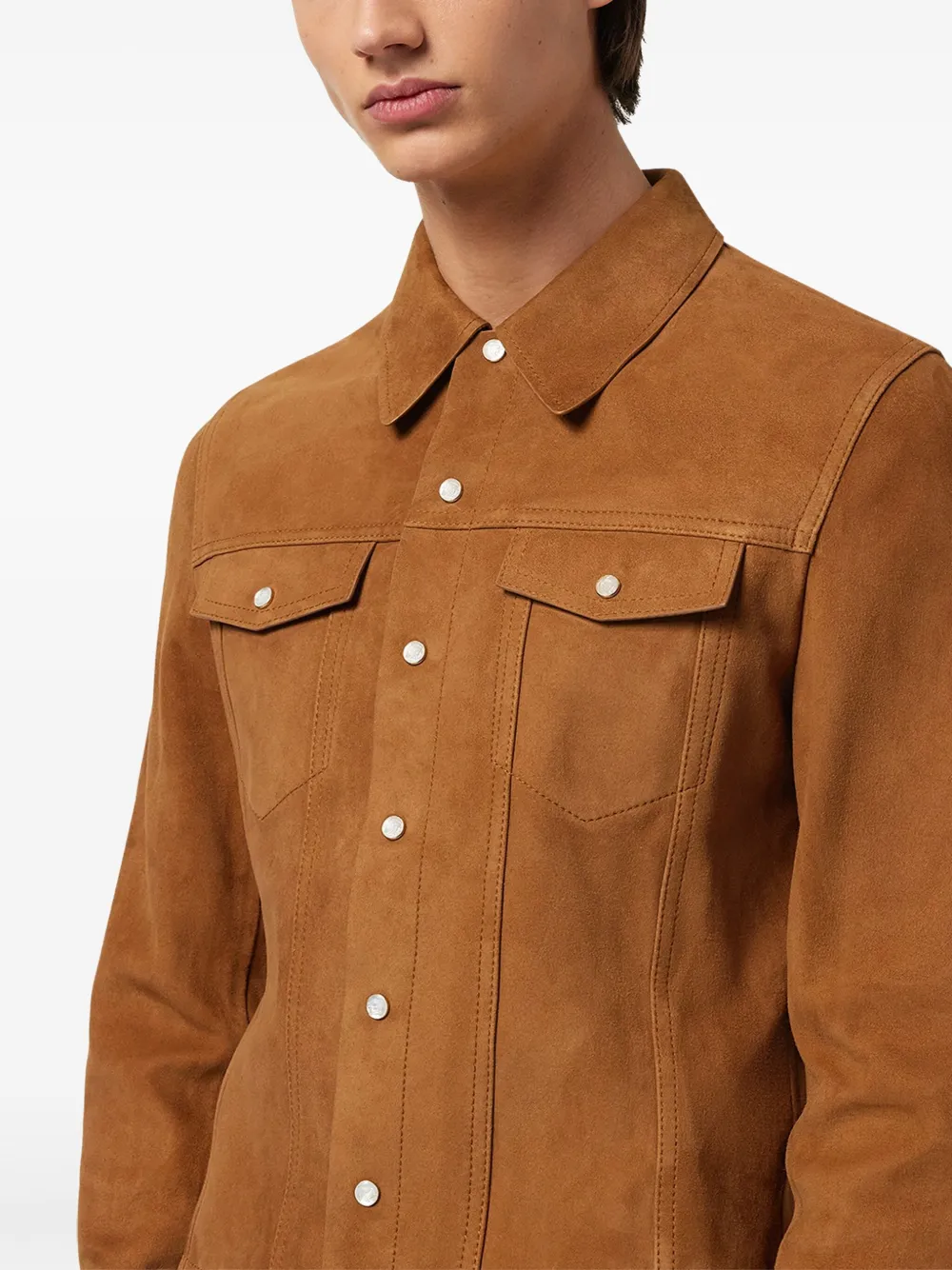 Versace Suède shirtjack Bruin