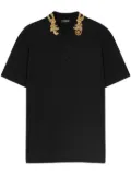 Versace Barocco Leaf embroidered polo shirt - Black