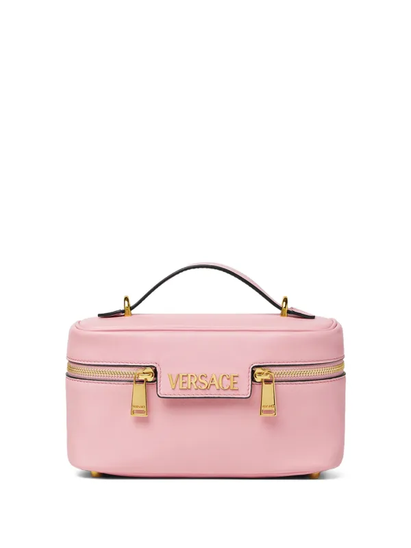 【関税込み】Versace ピンク 'Versace' Tag バニティバッグ Versace Tag バニティバッグ | ピンク | FARFETCH JP