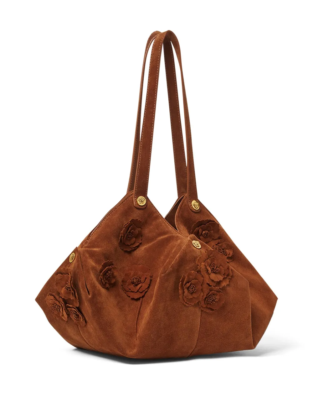 Versace Borsa a spalla Floral Protea in pelle scamosciata | Borse | Image 4