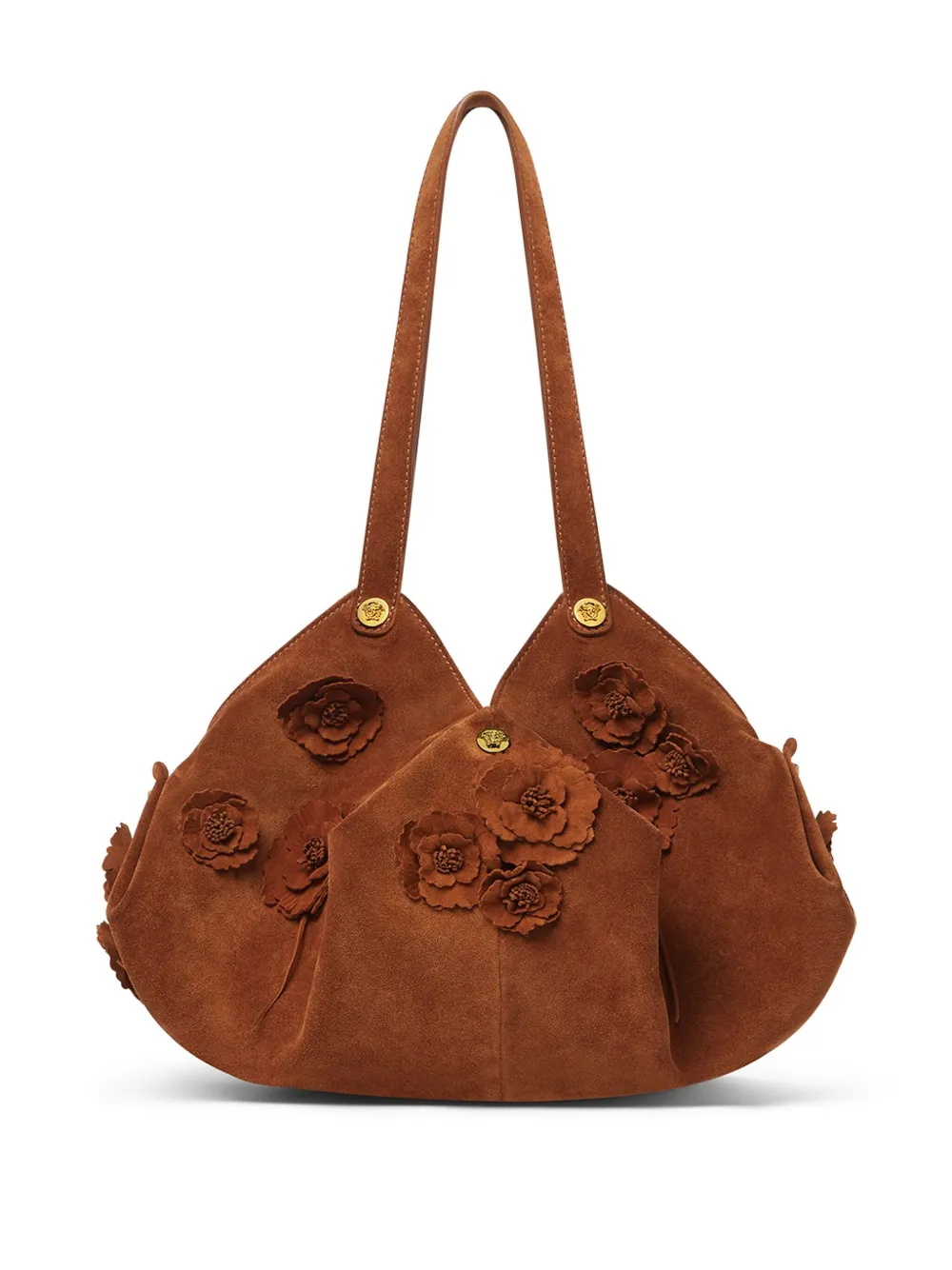 Versace Borsa a spalla Floral Protea in pelle scamosciata | Borse a spalla | Image 3