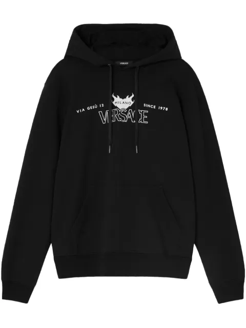 Versace logo-print hoodie