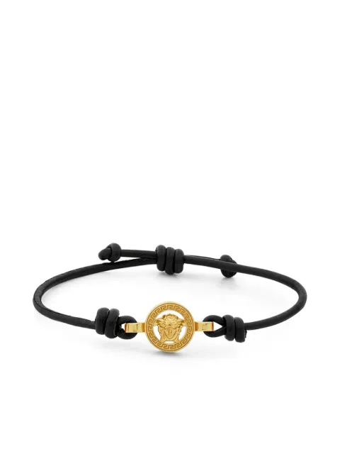 Versace Medusa-charm cord bracelet