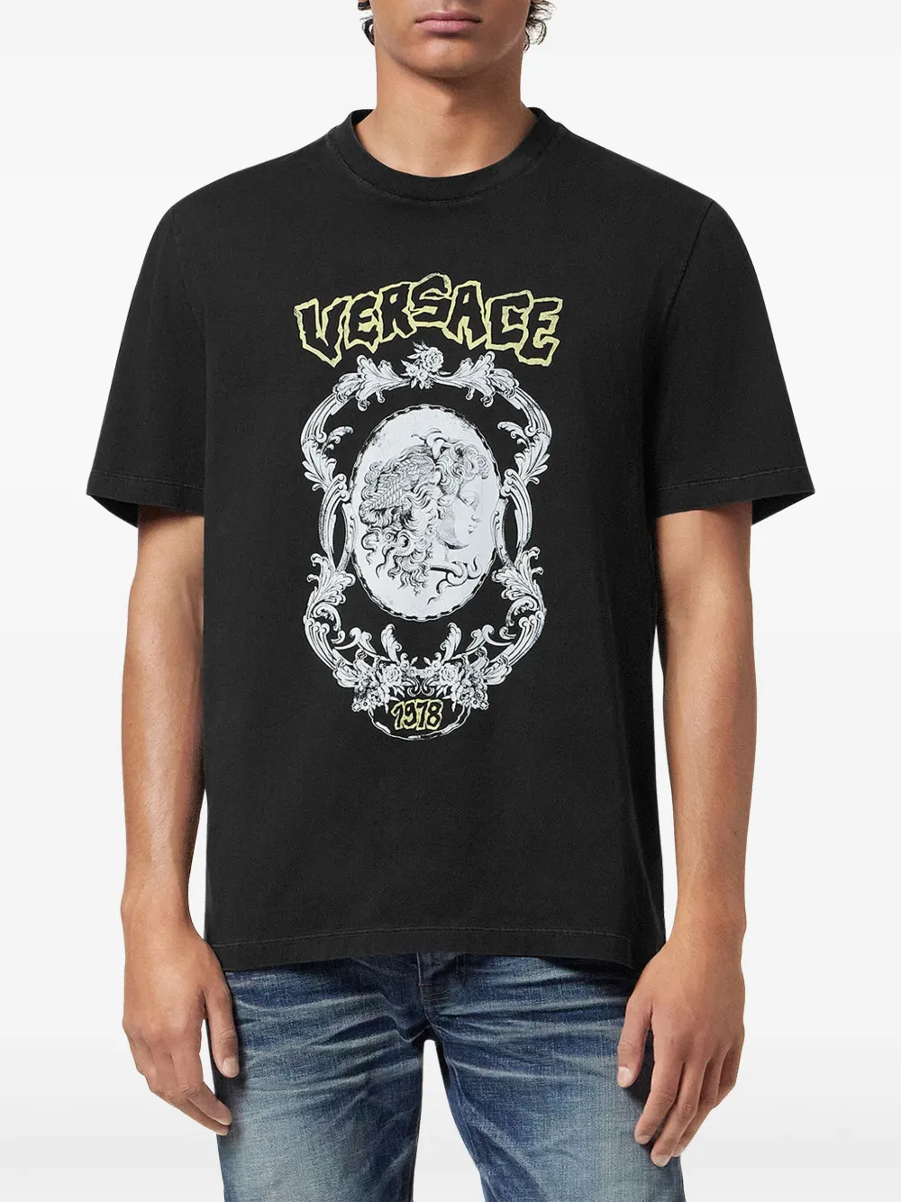 Versace Punk Cameo T-shirt Zwart