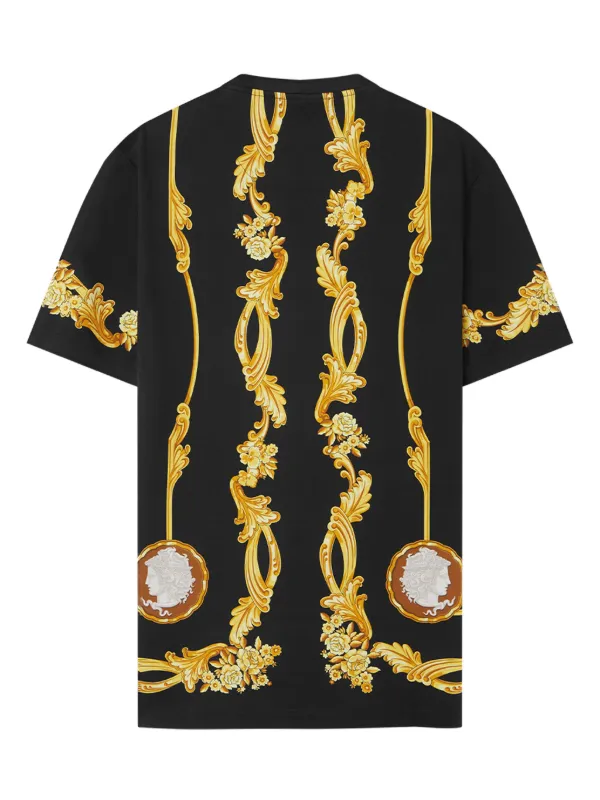 【25SS NEW】VERSACE_men / CAMEO バックプリント 半袖シャツ Versace Cameo T-shirt | Black | FARFETCH