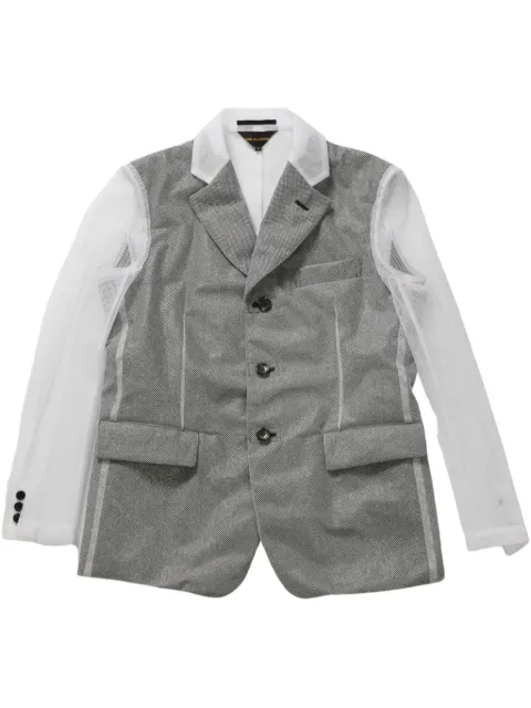 Comme Des Garçons transparent-panelling blazer