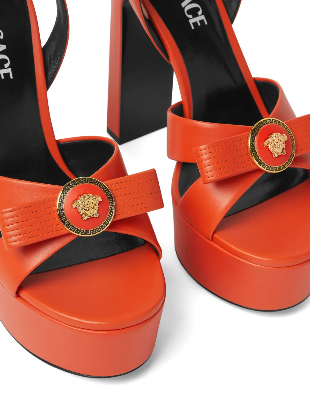 Versace Gianni Ribbon sandalen Oranje