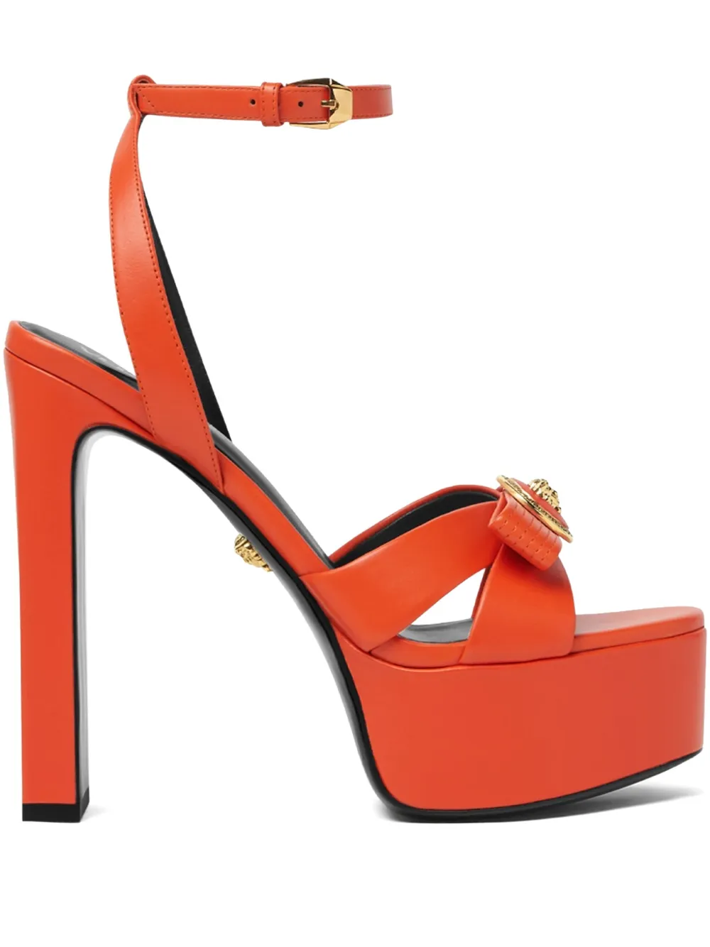 Versace 140mm Gianni Ribbon sandals Orange