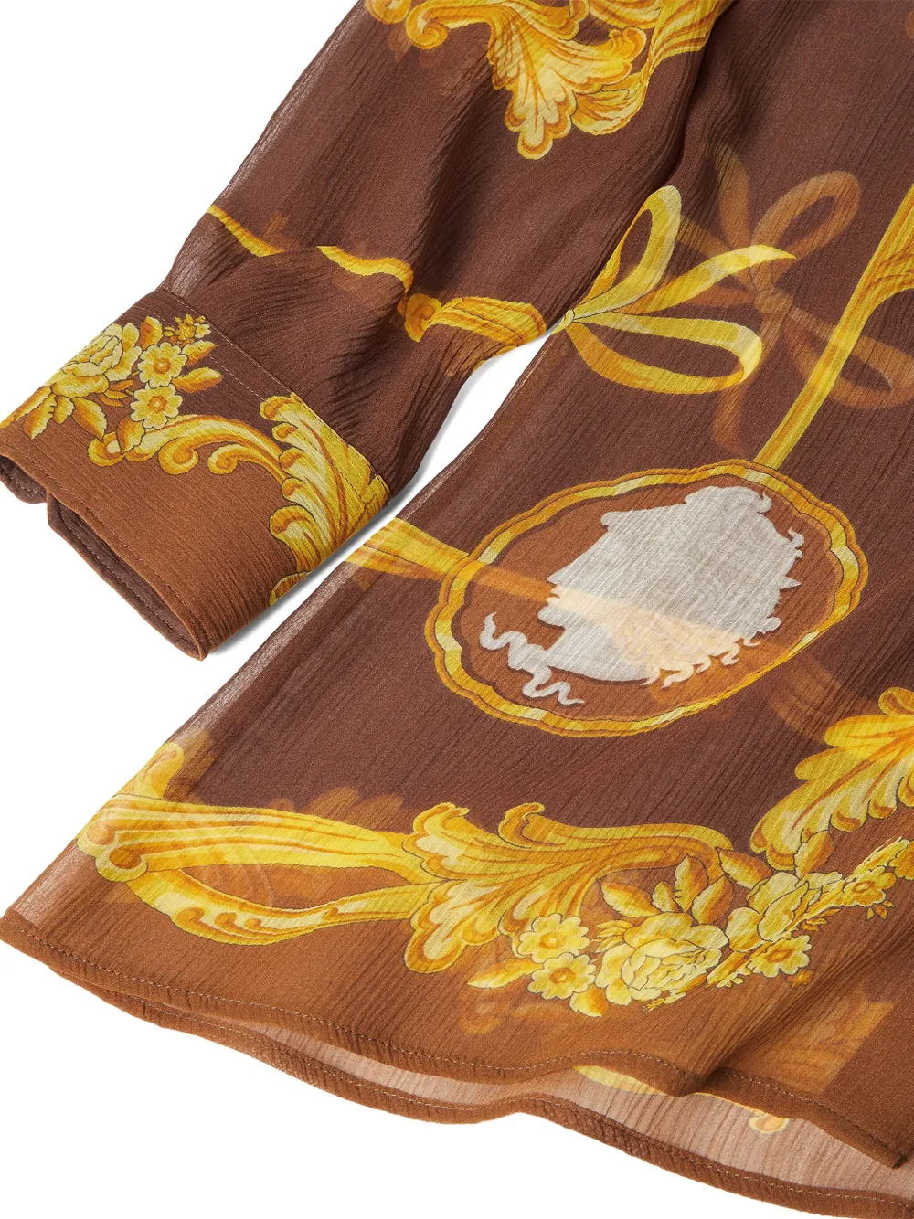 Versace Overhemd met Cameo-print Bruin