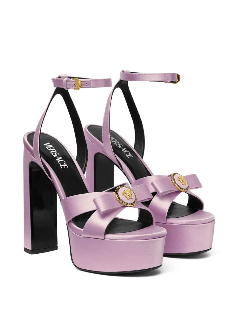 Versace 140mm Gianni Ribbon sandals Purple