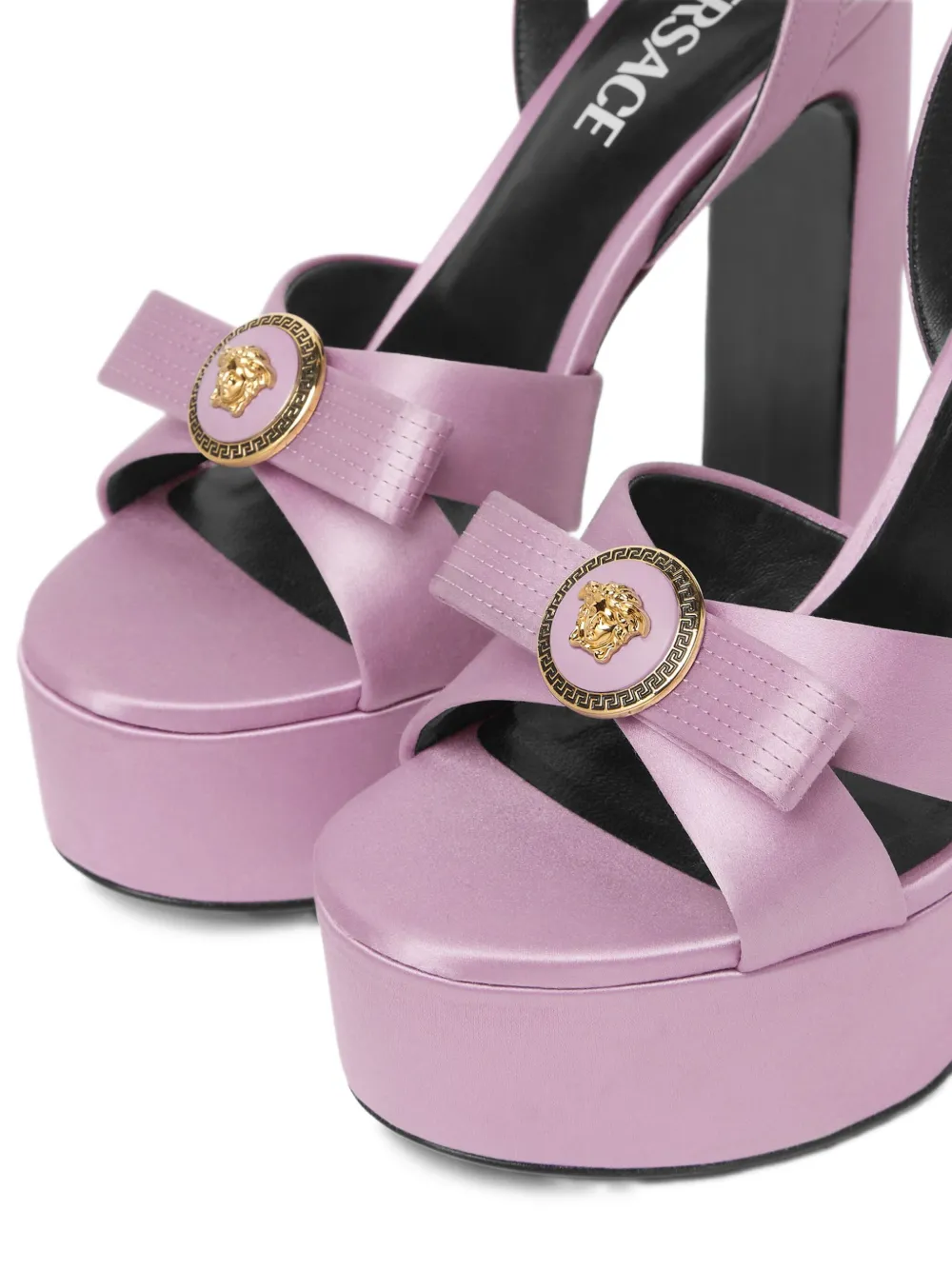 Versace 140mm Gianni Ribbon sandals Purple