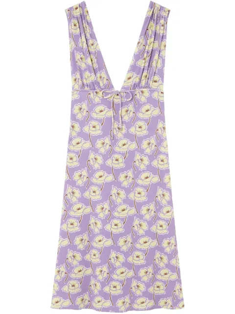 Versace vestido midi Poppies