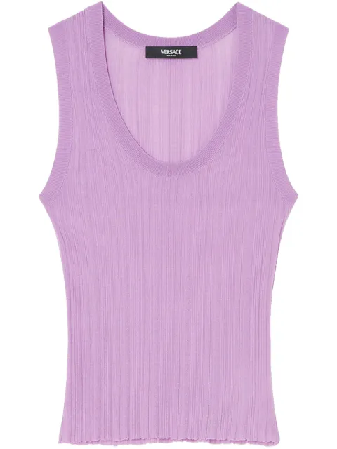 Versace ribbed-knit tank top