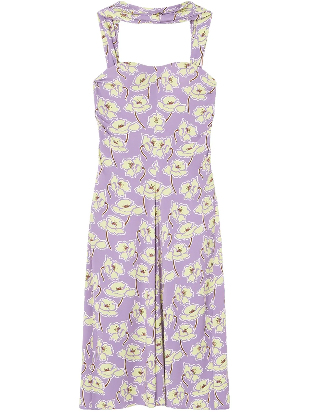 Versace vestido midi Poppies | morado | Image 1