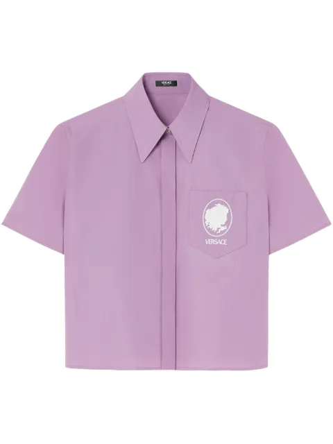 Versace camisa Cameo con logo bordado