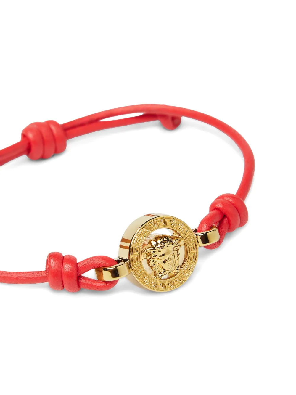 Versace Logo-plaque Bracelet In Gold